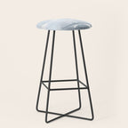 Pastel blue gray abstract watercolor brushstrokes stripes pattern Stool Gallery Image 1