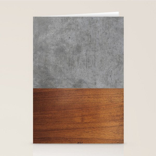 Concrete and Wood Luxury Stationery Card Gallery Image 1