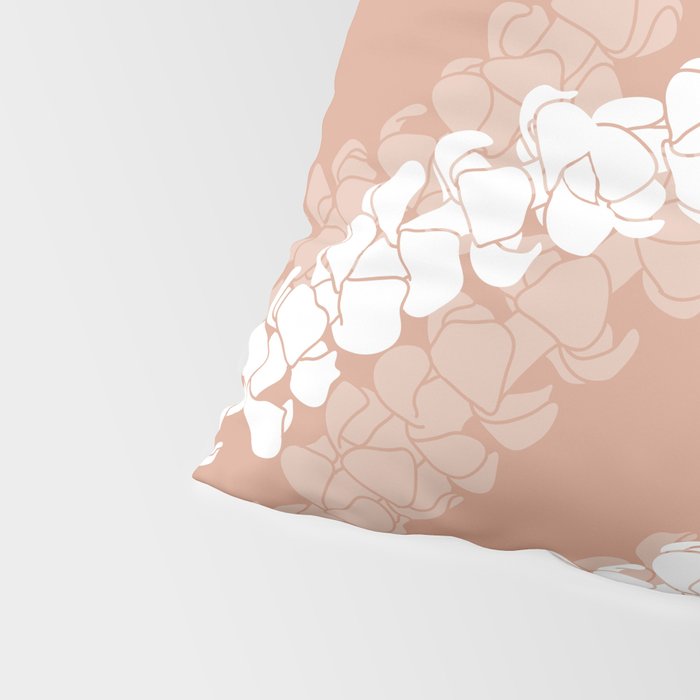 Puakenikeni single lei art on Coral Dust Pillow Sham Gallery Image 4