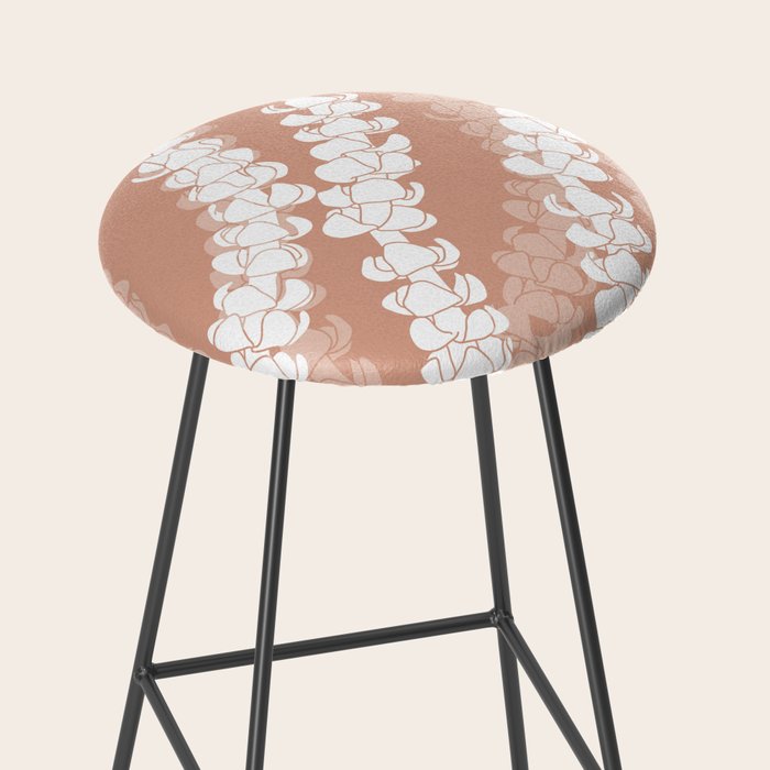 Puakenikeni single lei art on Coral Dust Stool Gallery Image 2
