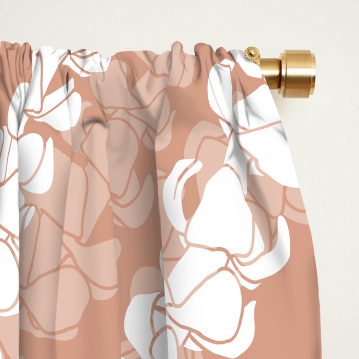 Puakenikeni single lei art on Coral Dust Window Curtain Gallery Image 2