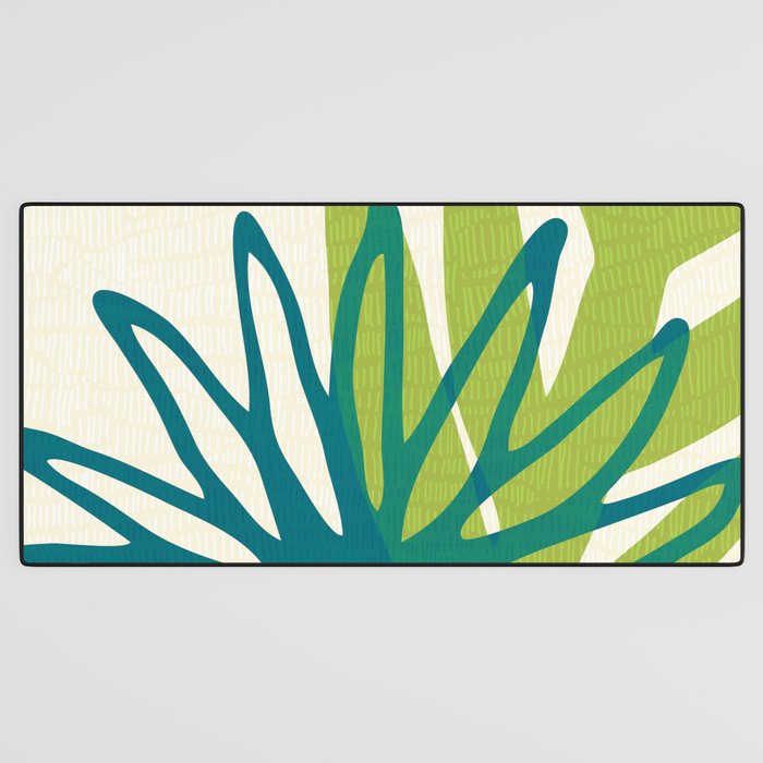 Playful Abstract Plant Shapes Desk Mat Gallery Image 3