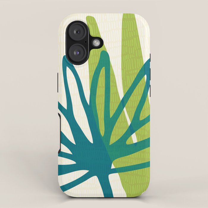 Playful Abstract Plant Shapes iPhone Case Gallery Image 1