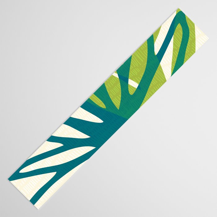 Playful Abstract Plant Shapes Table Runner Gallery Image 3