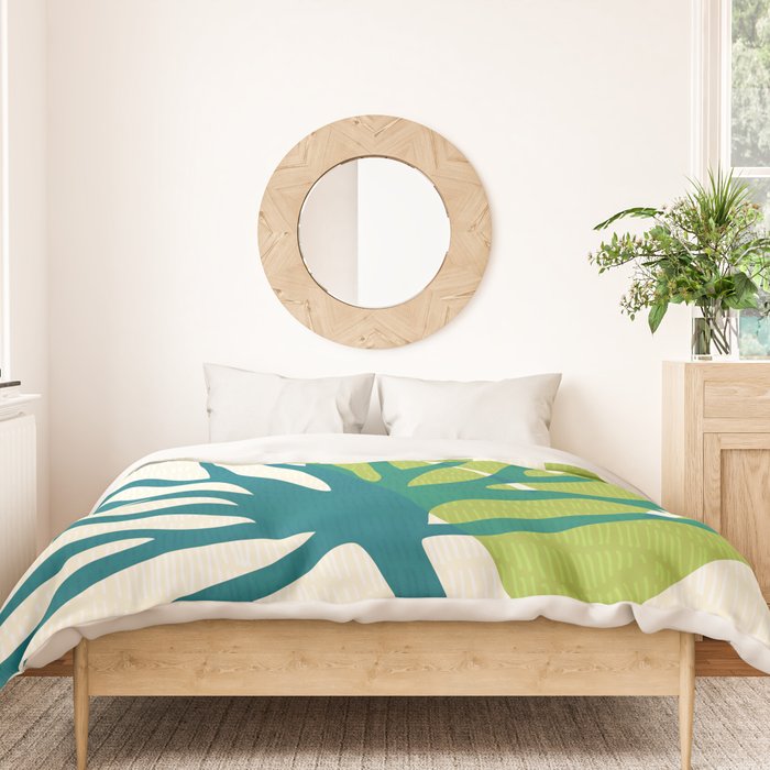 Playful Abstract Plant Shapes Duvet Cover Gallery Image 3