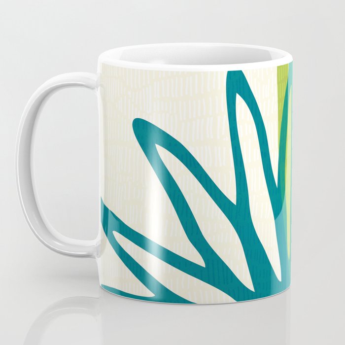 Playful Abstract Plant Shapes Coffee Mug Gallery Image 3