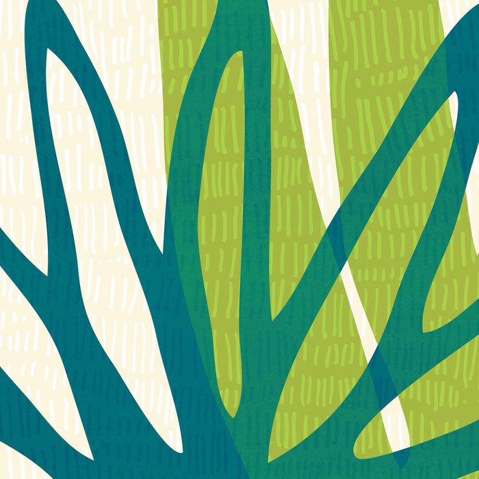 Playful Abstract Plant Shapes Coffee Mug Gallery Image 2