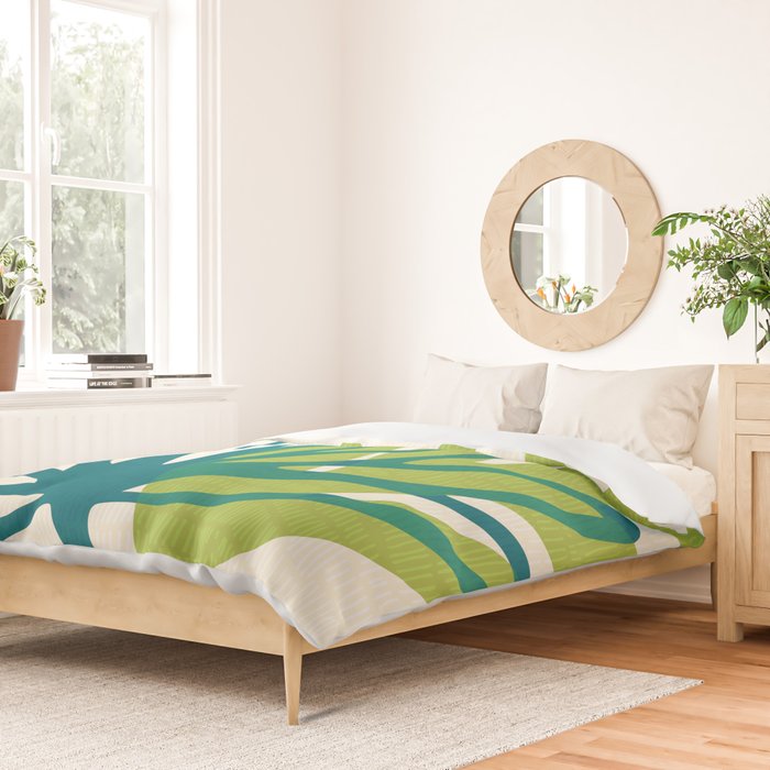 Playful Abstract Plant Shapes Duvet Cover Gallery Image 2