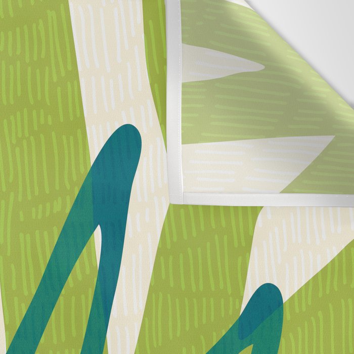 Playful Abstract Plant Shapes Wall Tapestry Gallery Image 3