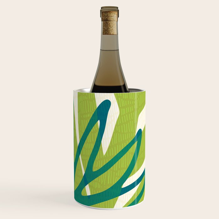 Playful Abstract Plant Shapes Wine Chiller Gallery Image 3