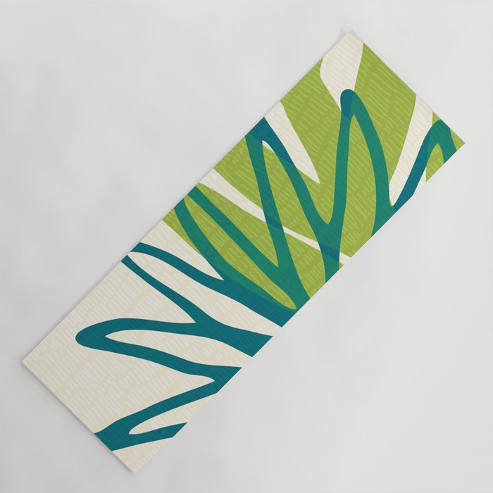 Playful Abstract Plant Shapes Yoga Mat Gallery Image 1