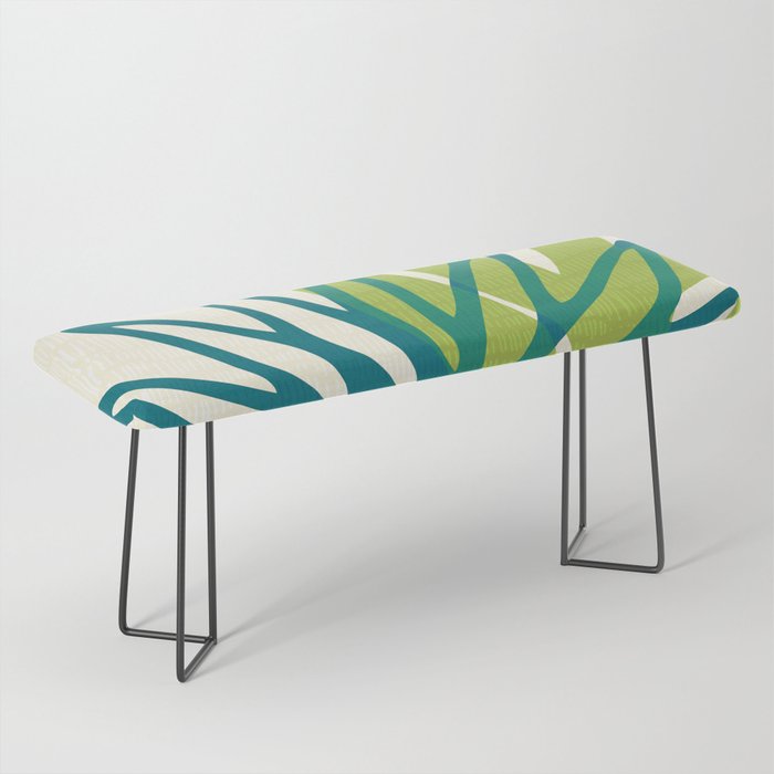 Playful Abstract Plant Shapes Bench Gallery Image 1