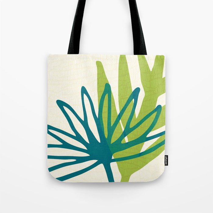 Playful Abstract Plant Shapes Tote Bag Gallery Image 1
