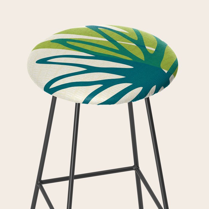 Playful Abstract Plant Shapes Stool Gallery Image 2