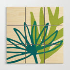 Playful Abstract Plant Shapes Wood Wall Art Gallery Image 1