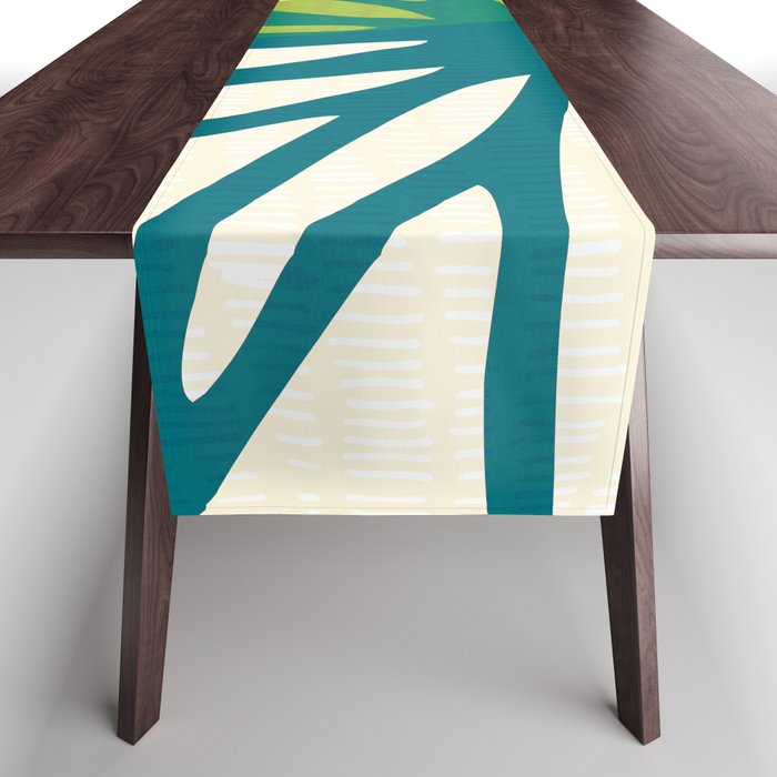 Playful Abstract Plant Shapes Table Runner Gallery Image 1