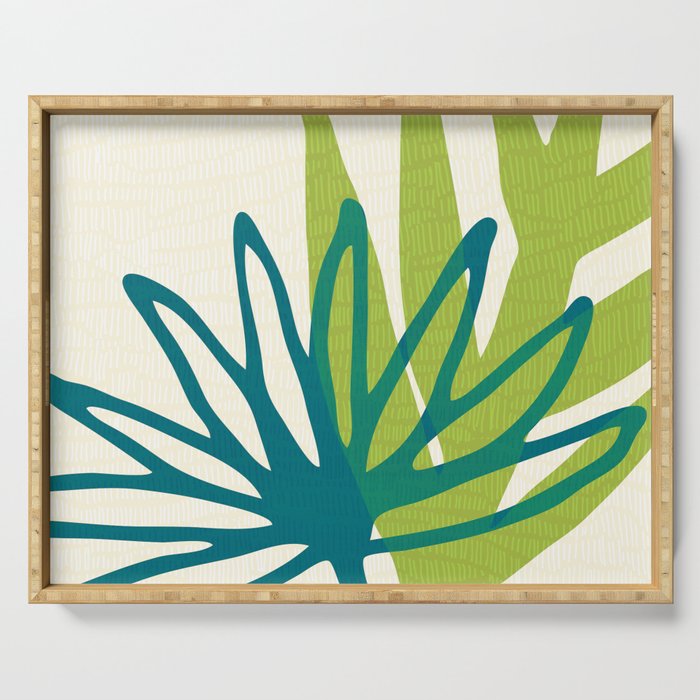 Playful Abstract Plant Shapes Serving Tray Gallery Image 1