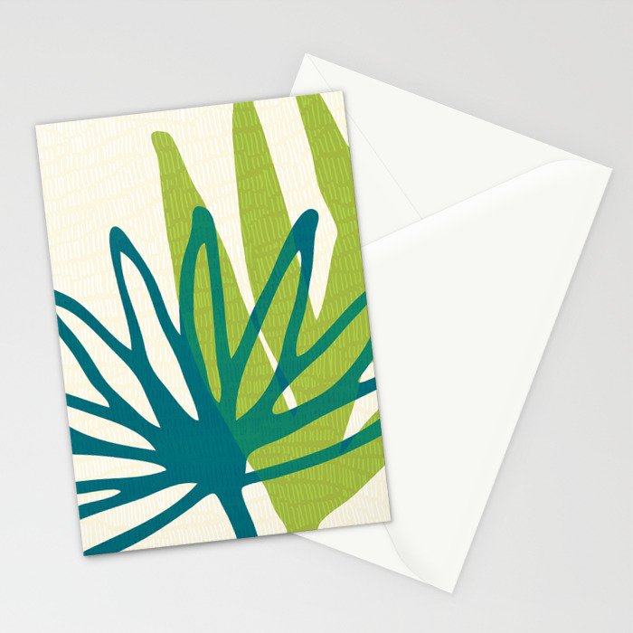 Playful Abstract Plant Shapes Stationery Card Gallery Image 2