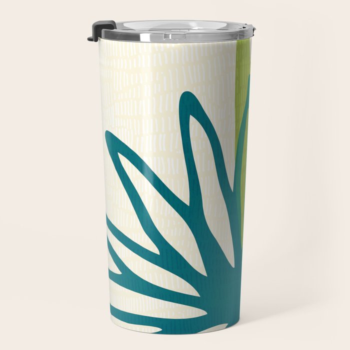 Playful Abstract Plant Shapes Travel Mug Gallery Image 3