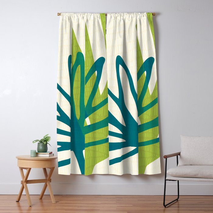 Playful Abstract Plant Shapes Window Curtain Gallery Image 5