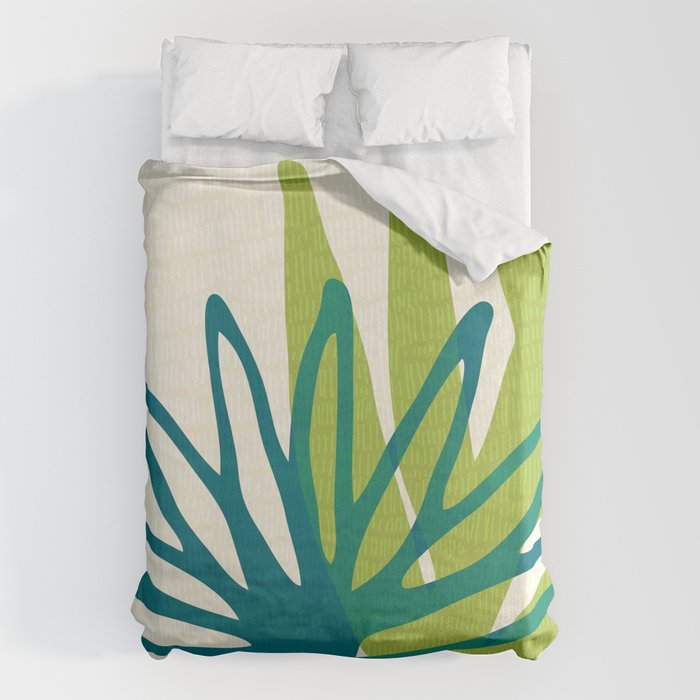 Playful Abstract Plant Shapes Duvet Cover Gallery Image 1