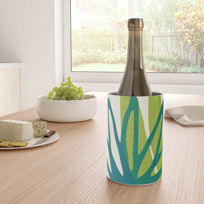 Playful Abstract Plant Shapes Wine Chiller Gallery Image 4