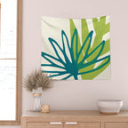 Playful Abstract Plant Shapes Wall Tapestry Gallery Image 2