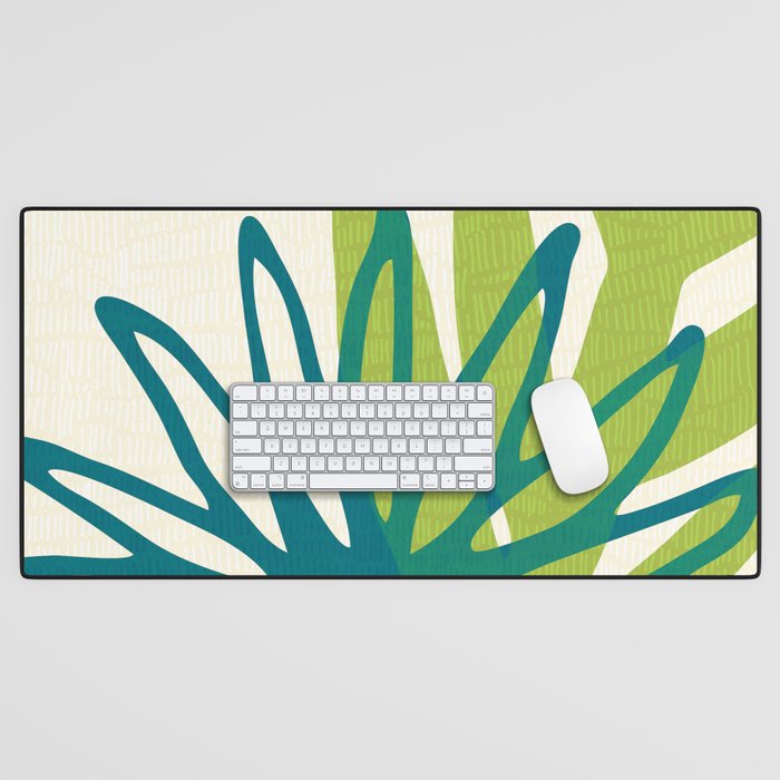 Playful Abstract Plant Shapes Desk Mat Gallery Image 1