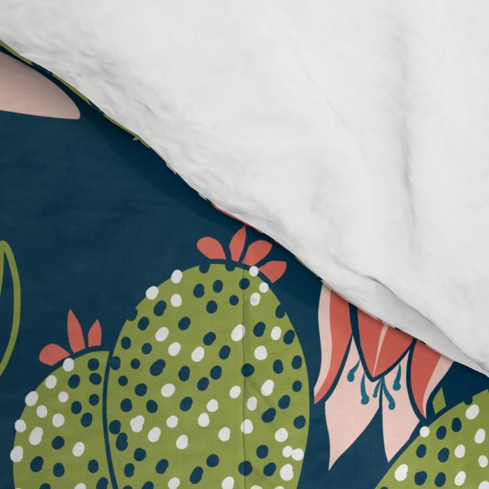 Succulent Garden Navy Comforter Gallery Image 4