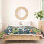 Succulent Garden Navy Duvet Cover Gallery Image 3