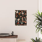 Cat and Floral Pattern II Poster Gallery Image 2