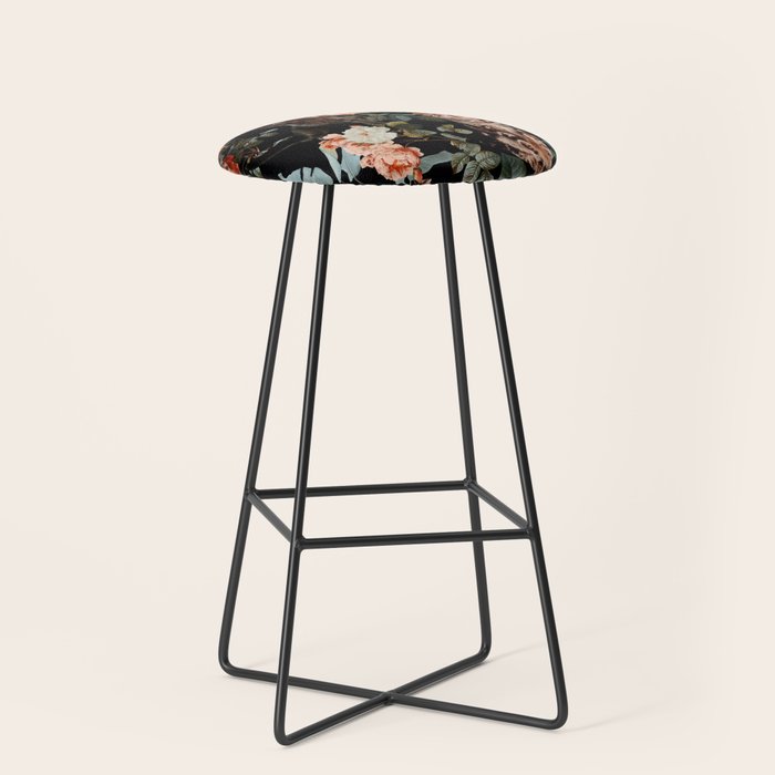 Cat and Floral Pattern II Stool Gallery Image 1