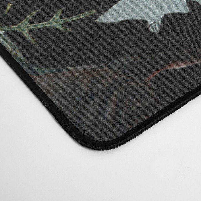 Cat and Floral Pattern II Desk Mat Gallery Image 4