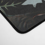 Cat and Floral Pattern II Desk Mat Gallery Image 4