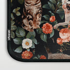 Cat and Floral Pattern II Laptop Sleeve Gallery Image 3