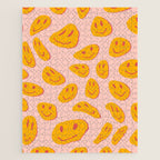 70s retro yellow smile face illustration  Jigsaw Puzzle Gallery Image 1