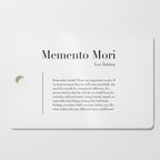 Memento Mori Quote by Leo Tolstoy Cutting Board Gallery Image 1