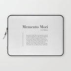 Memento Mori Quote by Leo Tolstoy Laptop Sleeve Gallery Image 1