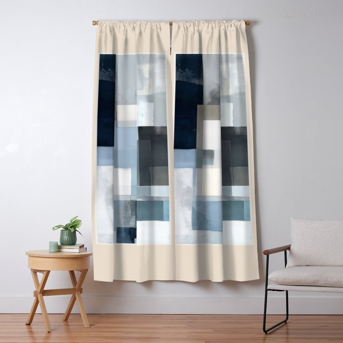 Soft Blue Forms III Window Curtain Gallery Image 5