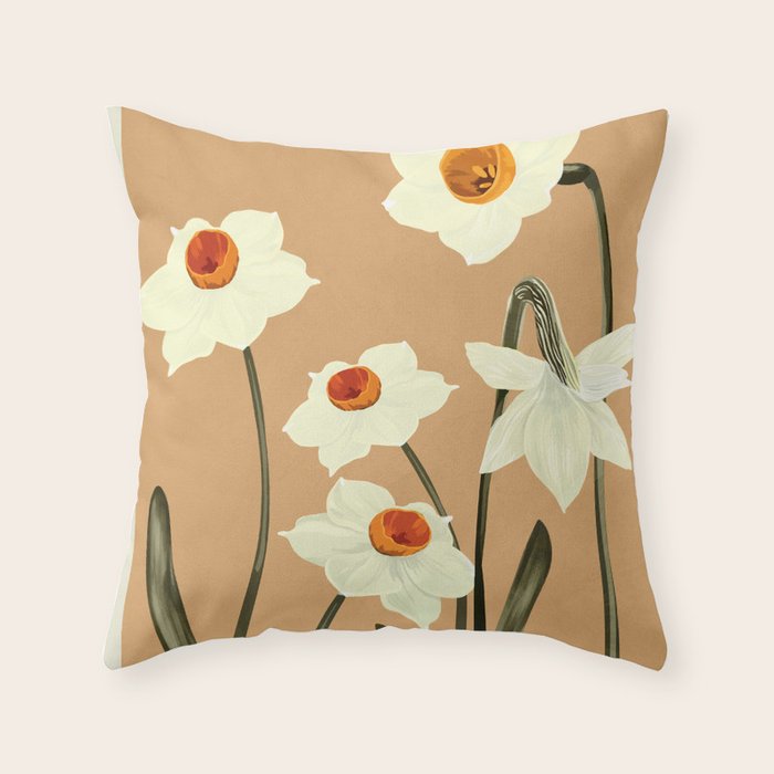 Beautiful Summer flowers II Throw Pillow Gallery Image 1