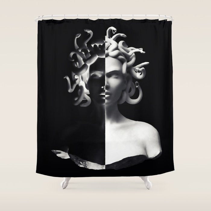 Positive-negative Medusa Shower Curtain Gallery Image 1