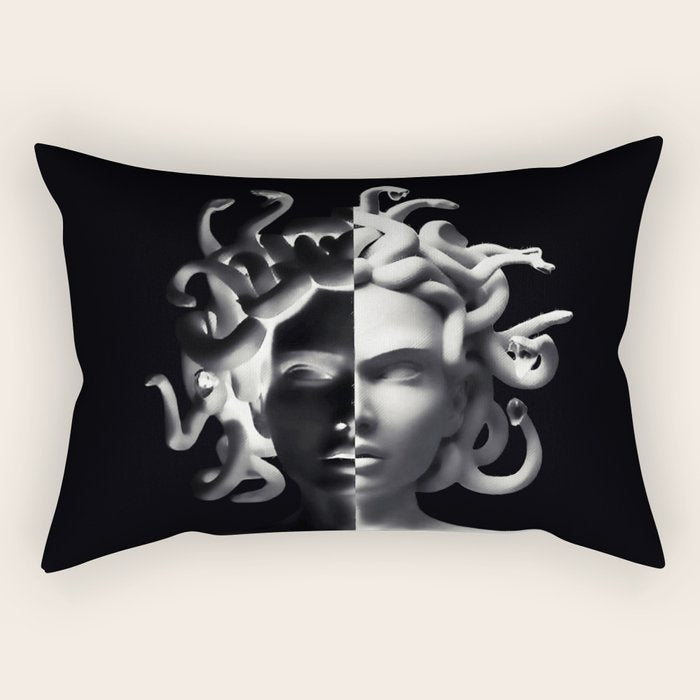 Positive-negative Medusa Rectangular Pillow Gallery Image 2