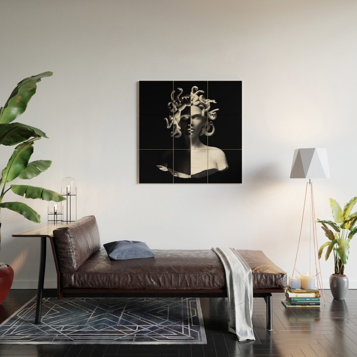 Positive-negative Medusa Wood Wall Art Gallery Image 2