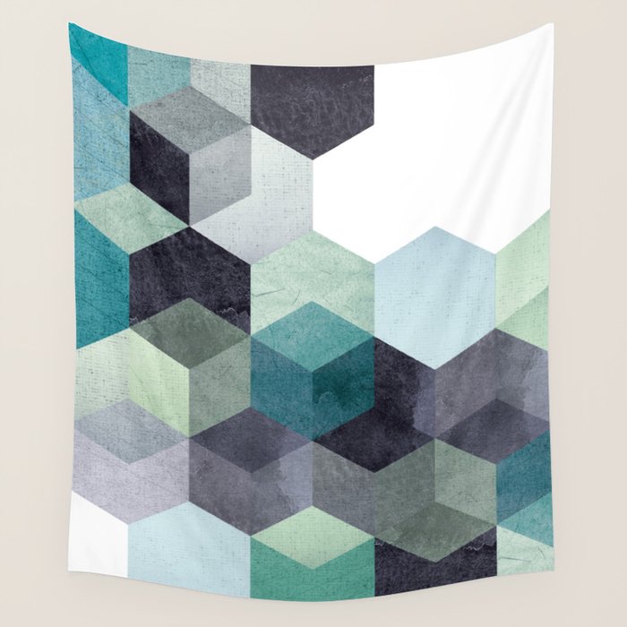 ABSTRACT GEOMETRIC COMPOSITION III Wall Tapestry Gallery Image 4
