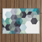 ABSTRACT GEOMETRIC COMPOSITION III Outdoor Rug Gallery Image 1