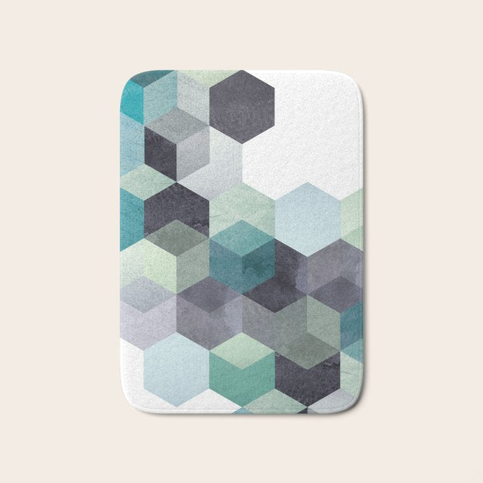 ABSTRACT GEOMETRIC COMPOSITION III Bath Mat Gallery Image 1