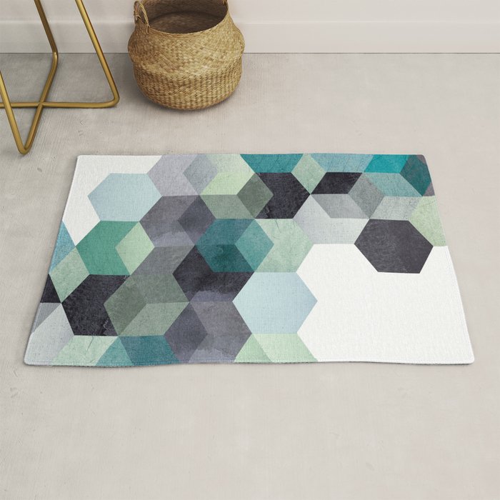 ABSTRACT GEOMETRIC COMPOSITION III Rug Gallery Image 1