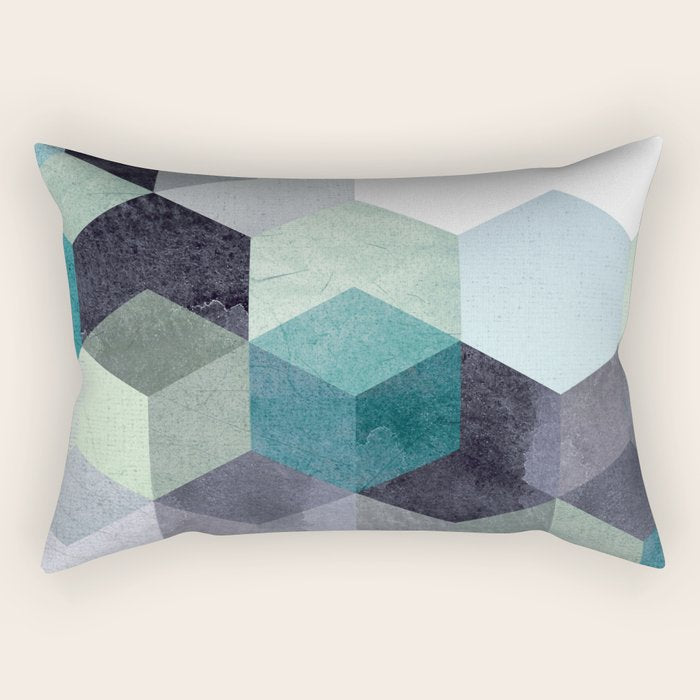 ABSTRACT GEOMETRIC COMPOSITION III Rectangular Pillow Gallery Image 1