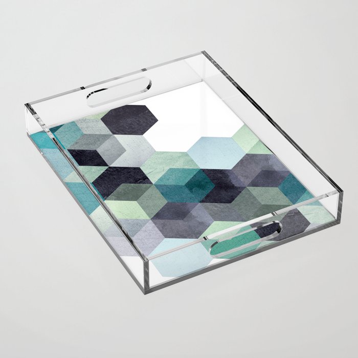 ABSTRACT GEOMETRIC COMPOSITION III Acrylic Tray Gallery Image 1