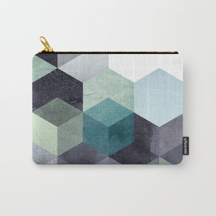 ABSTRACT GEOMETRIC COMPOSITION III Carry All Pouch Gallery Image 1